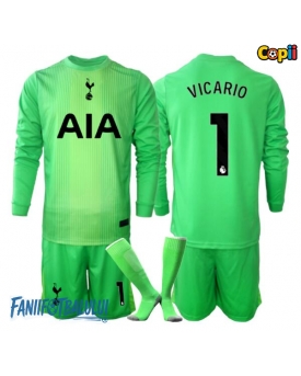 Tottenham Hotspur Guglielmo Vicario #1 Portarii Echipament de Fotbal Replică 2025-26 Copii Acasa Mâneci Lungi (+ Șorturi)